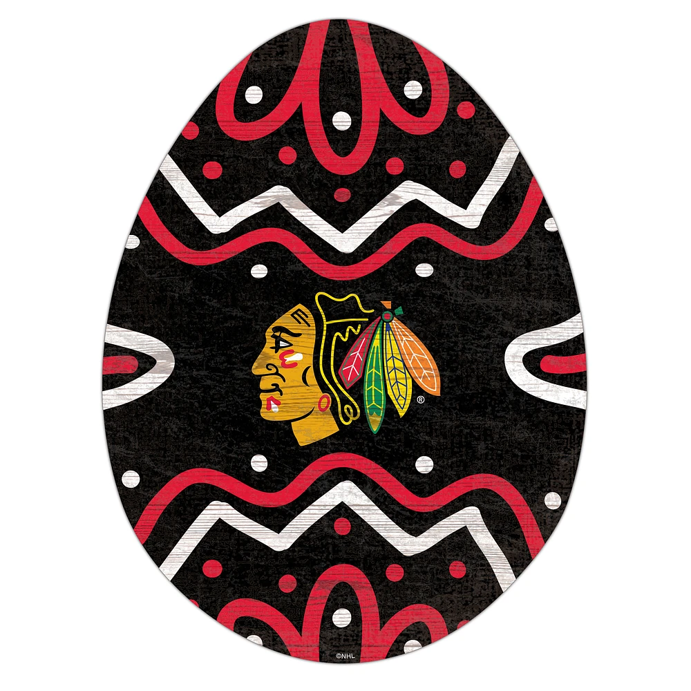 Chicago Blackhawks 12" Easter Egg Cutout Sign