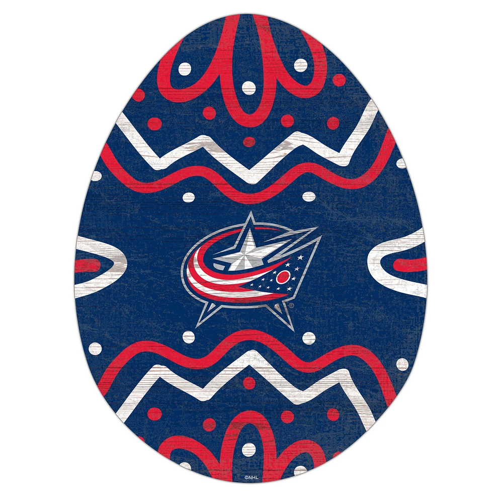 Columbus Blue Jackets 12" Easter Egg Cutout Sign