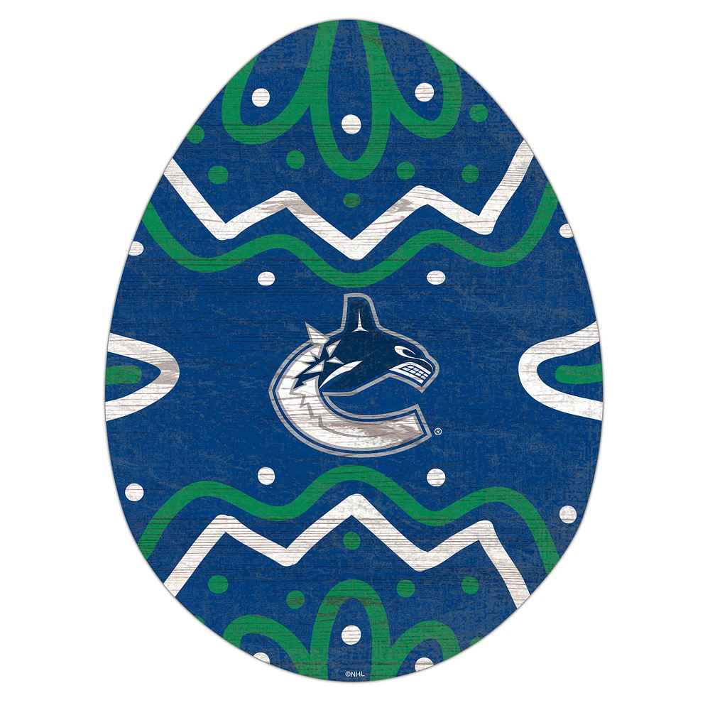 Vancouver Canucks 12" Easter Egg Cutout Sign