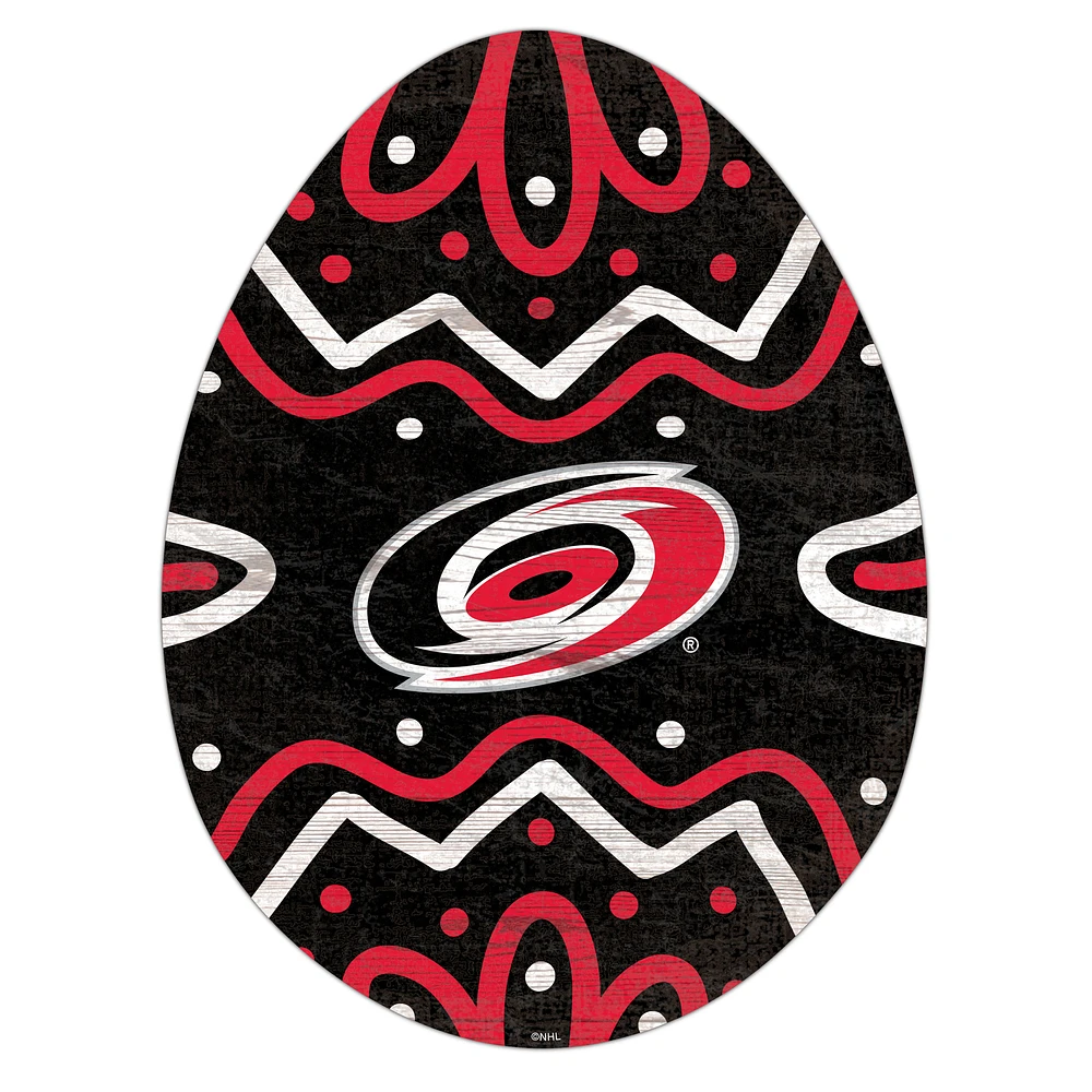 Carolina Hurricanes 12" Easter Egg Cutout Sign