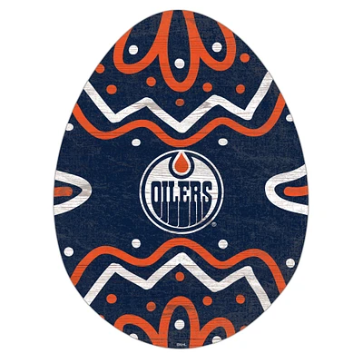 Edmonton Oilers 12" Easter Egg Cutout Sign