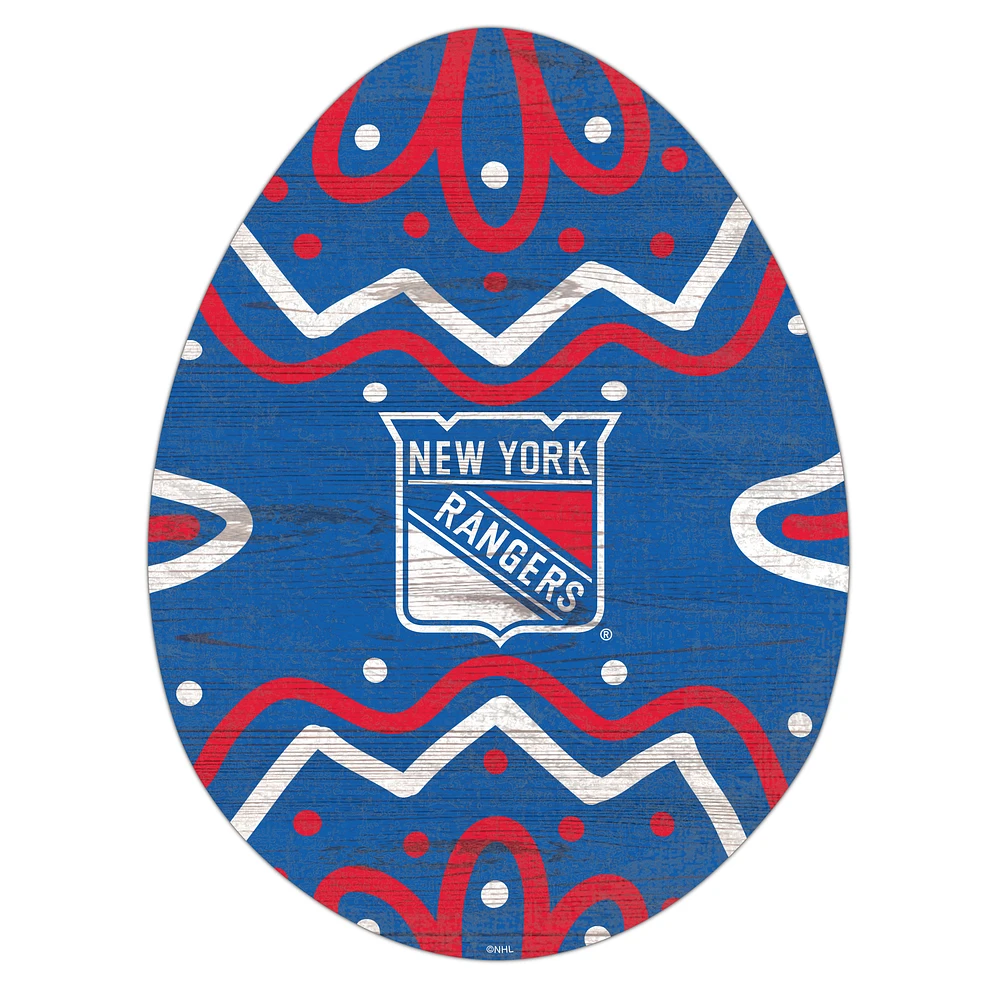 New York Rangers 12" Easter Egg Cutout Sign
