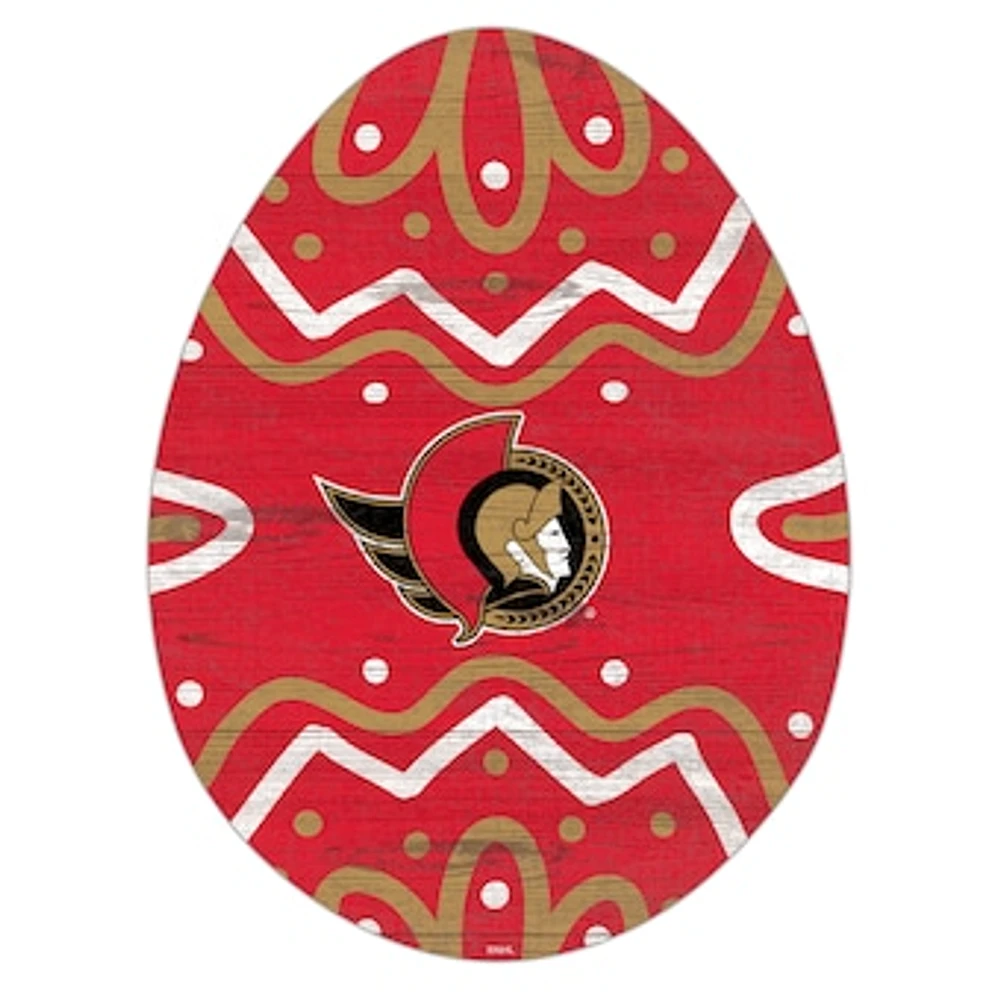 Ottawa Senators 12" Easter Egg Cutout Sign