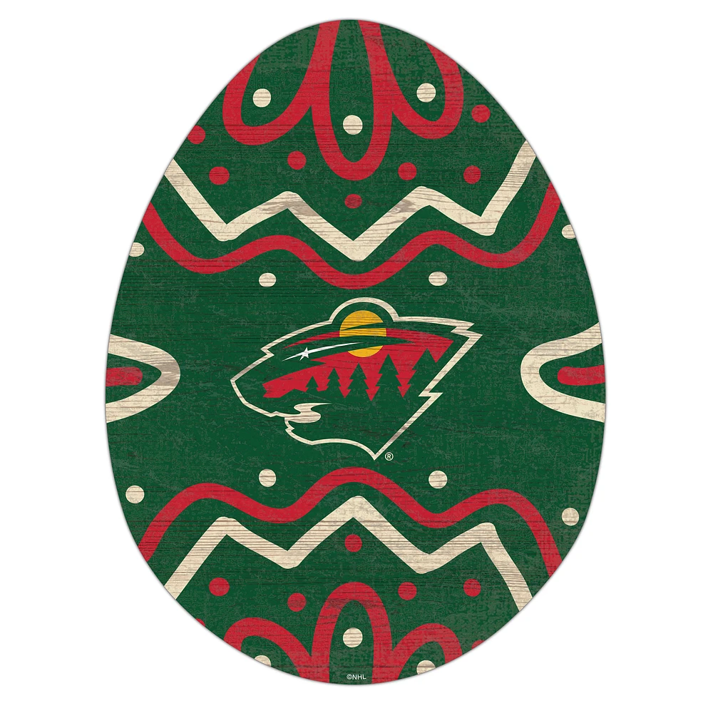 Minnesota Wild 12" Easter Egg Cutout Sign