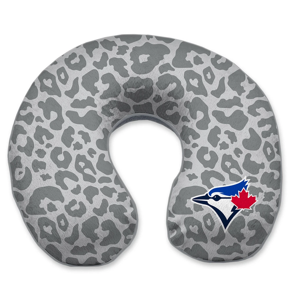 Toronto Blue Jays Cheetah Print Memory Foam Travel Pillow