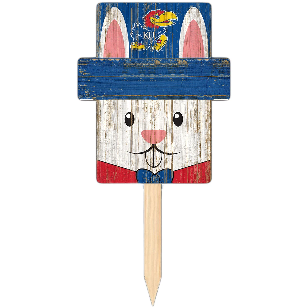 Kansas Jayhawks 16" x 19" Easter Bunny Yard Stake