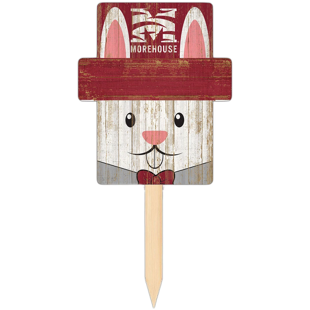 Morehouse Maroon Tigers 16" x 19" Easter Bunny Yard Stake