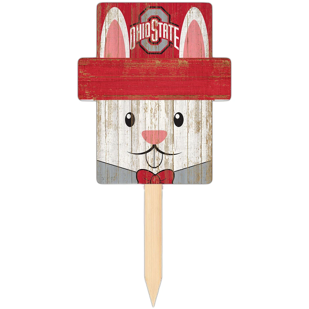 Ohio State Buckeyes 16" x 19" Easter Bunny Yard Stake