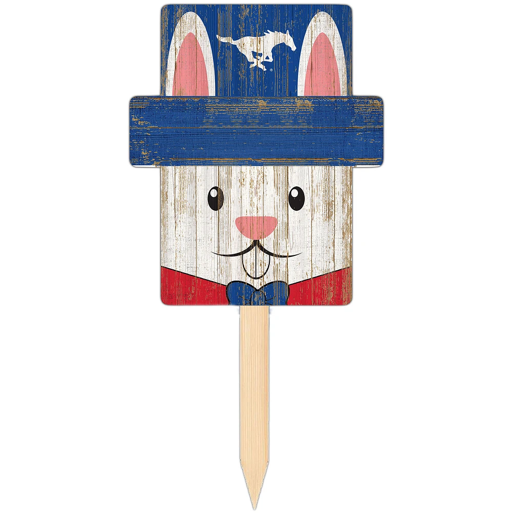 SMU Mustangs 16" x 19" Easter Bunny Yard Stake