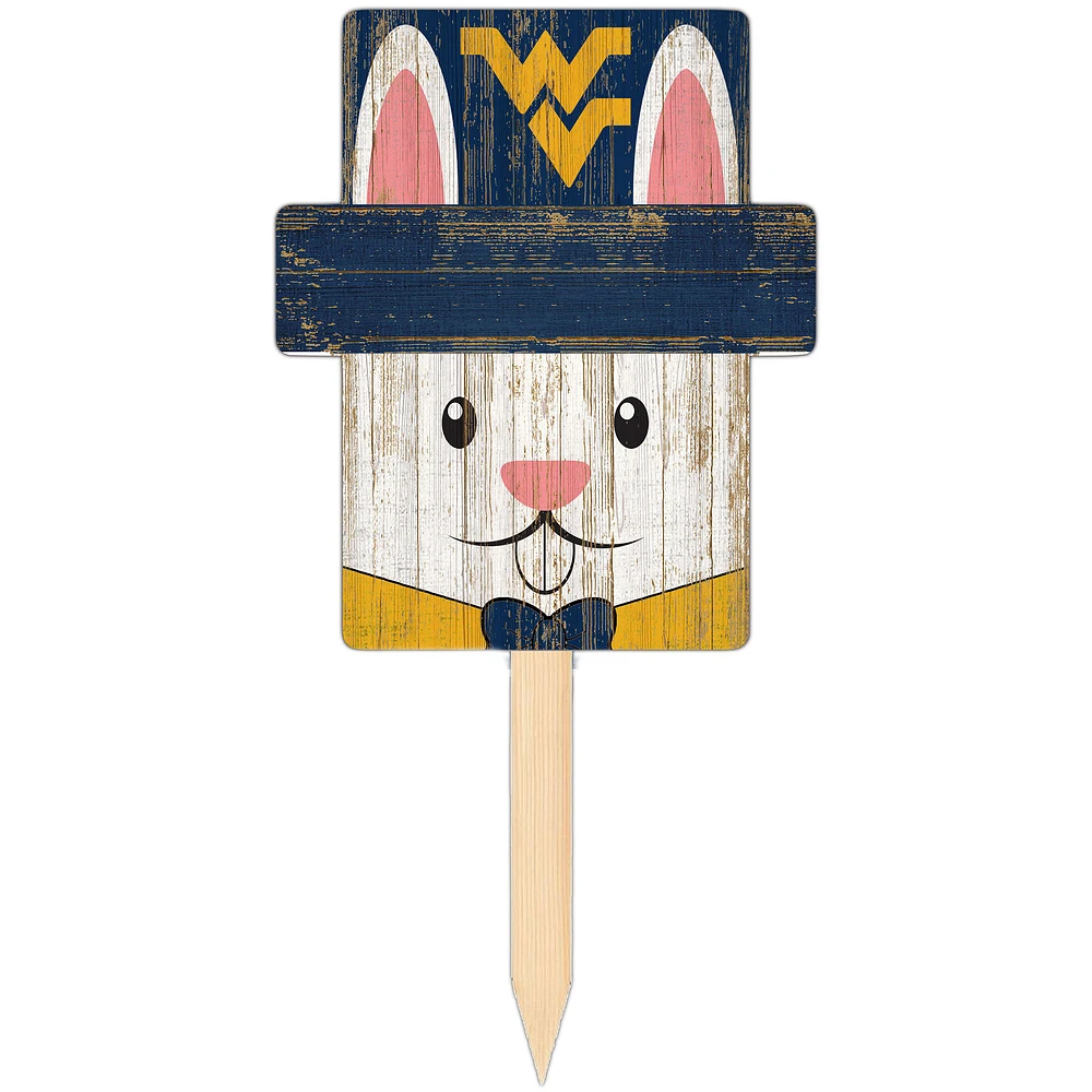 West Virginia Mountaineers 16" x 19" Easter Bunny Yard Stake