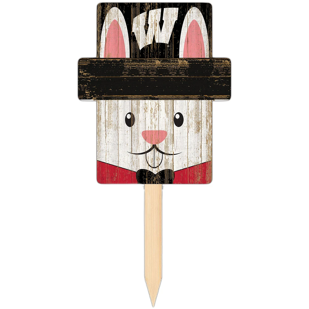 Wisconsin Badgers 16" x 19" Easter Bunny Yard Stake