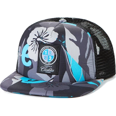 Men's Cookies Clothing Black Corsica All-Over Print Trucker Snapback Hat