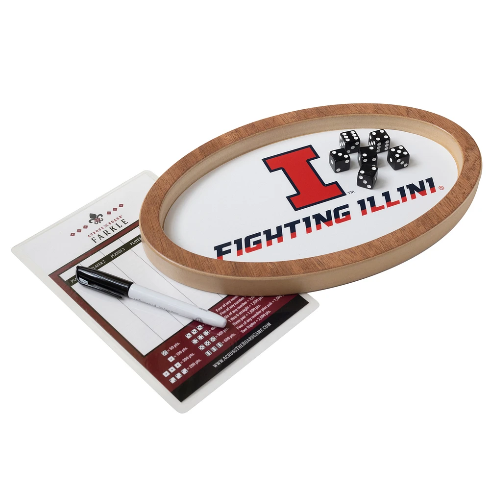 Illinois Fighting Illini Farkle Dice Game
