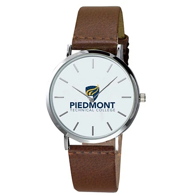 Men's Piedmont Technical College Plexus Brown Leather Watch