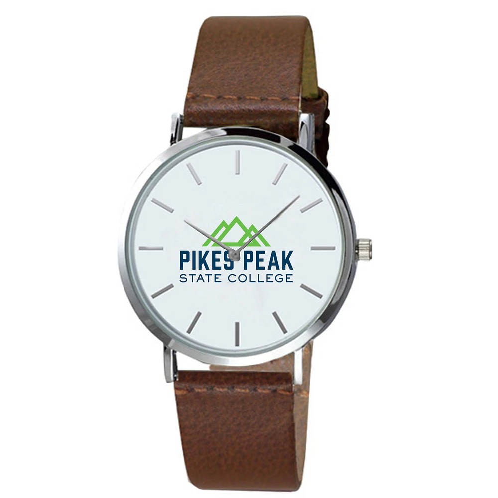 Men's Pikes Peak State College Plexus Brown Leather Watch
