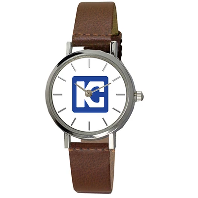 Women's Kaskaskia College Blue Devils Plexus Brown Leather Watch