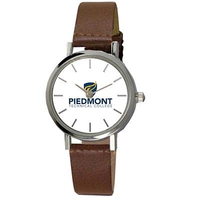 Women's Piedmont Technical College Plexus Brown Leather Watch