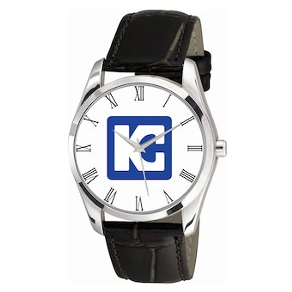 Women's Kaskaskia College Blue Devils Berkeley Black Leather Watch
