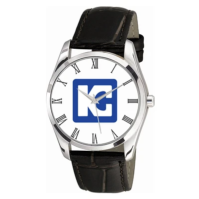 Women's Kaskaskia College Blue Devils Berkeley Black Leather Watch