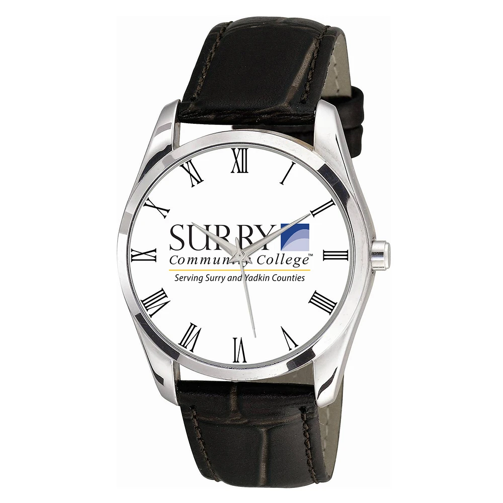 Women's Surry Community College Berkeley Black Leather Watch