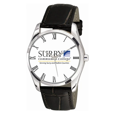 Women's Surry Community College Berkeley Black Leather Watch