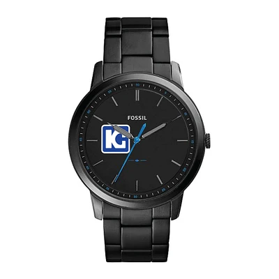 Men's Kaskaskia College Blue Devils Fossil Minimalist Slim Stainless Steel Watch