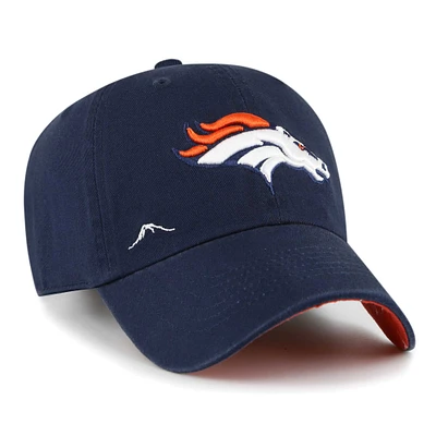 Women's '47 Navy Denver Broncos Confetti Icon Clean Up Adjustable Hat