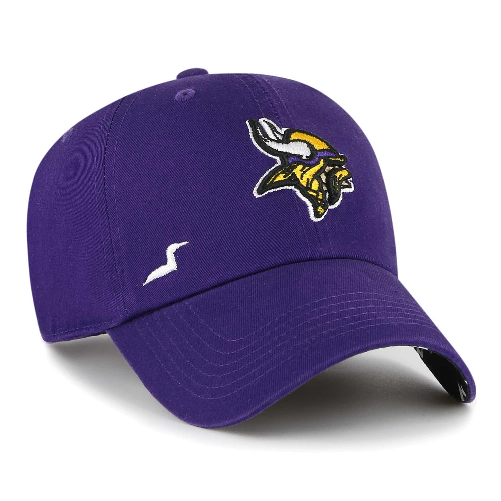 Women's '47 Purple Minnesota Vikings Confetti Icon Clean Up Adjustable Hat