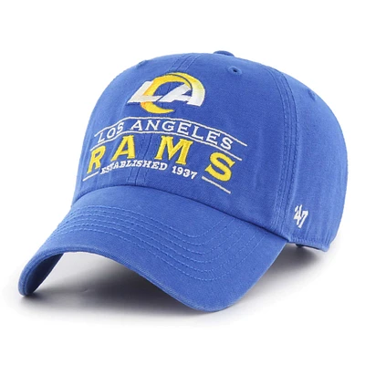 Men's '47 Royal Los Angeles Rams Vernon Clean Up Adjustable Hat