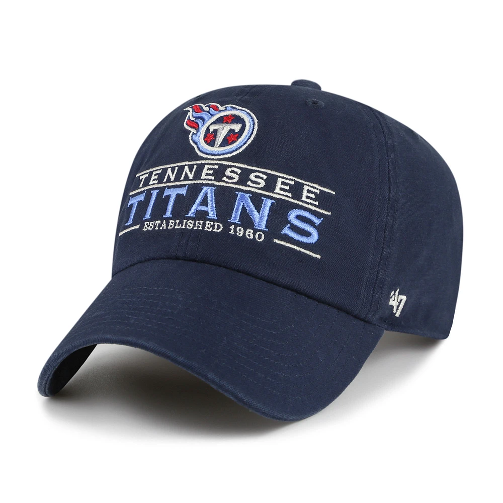 Men's '47 Navy Tennessee Titans Vernon Clean Up Adjustable Hat