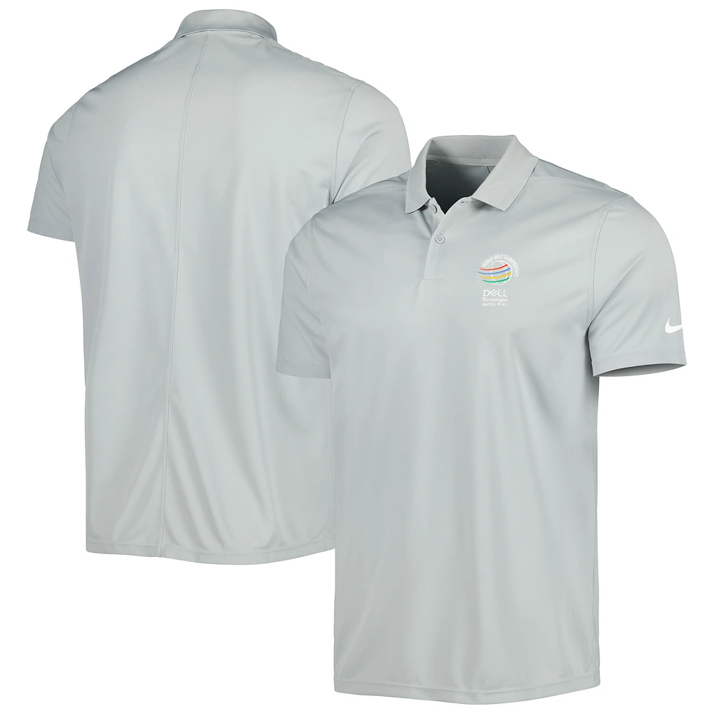 Men's Nike Gray WGC-Dell Technologies Match Play Victory Performance Polo