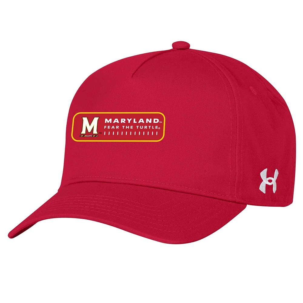 Men's Under Armour Red Maryland Terrapins 2023 Sideline Adjustable Hat