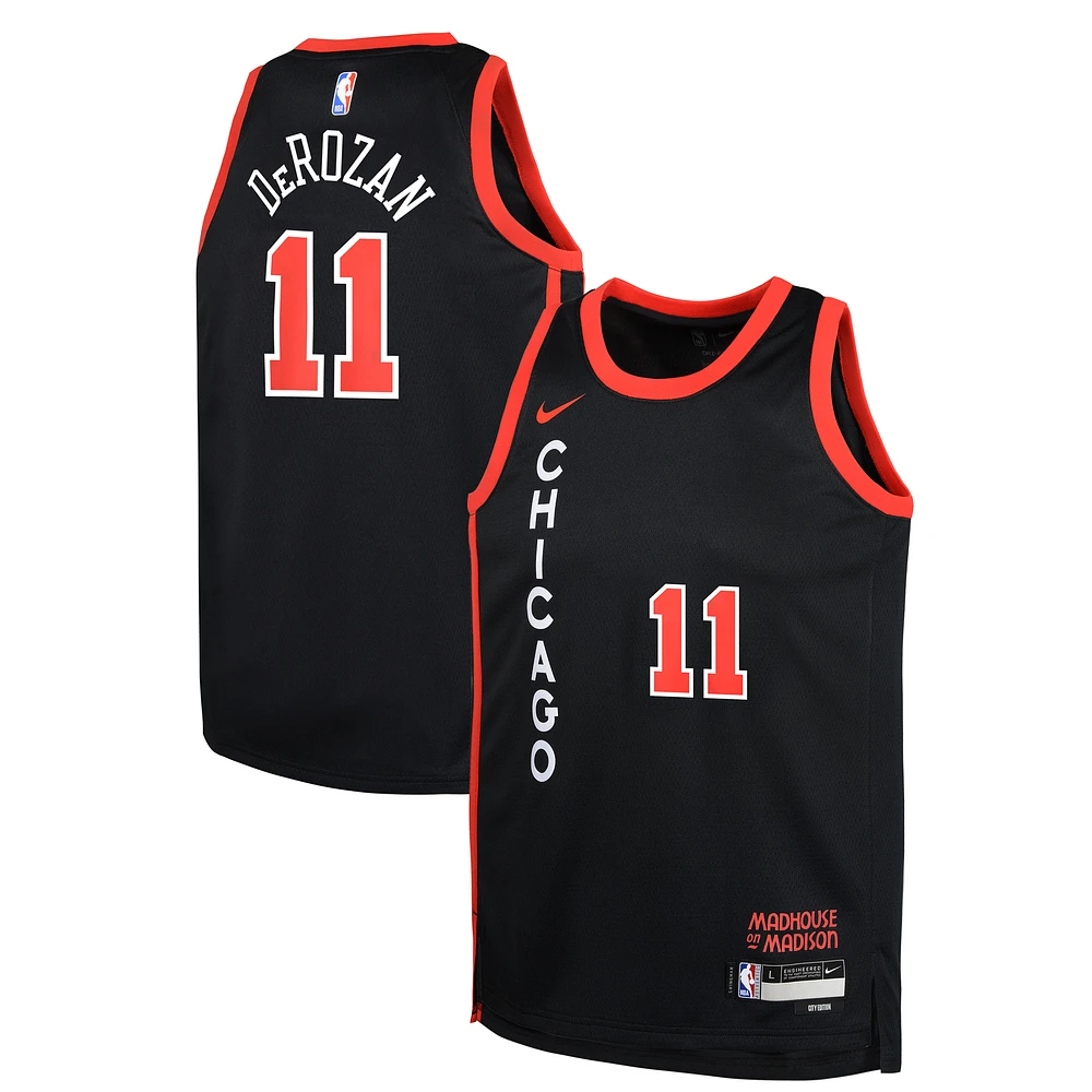 Youth Nike DeMar DeRozan Black Chicago Bulls Swingman Replica Jersey - City Edition