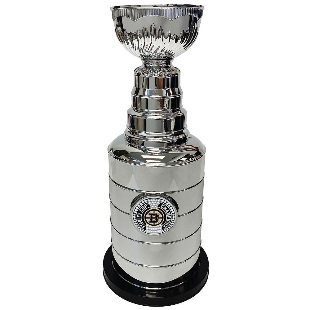 Silver Boston Bruins 14" Stanley Cup Coin Bank Replica Trophy