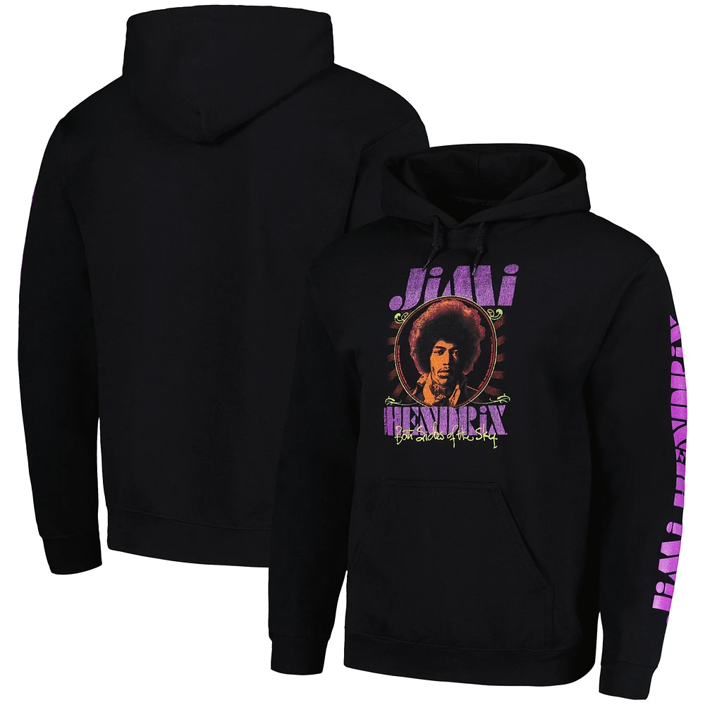 Men's Ripple Junction Black Jimi Hendrix Graphic Pullover Hoodie