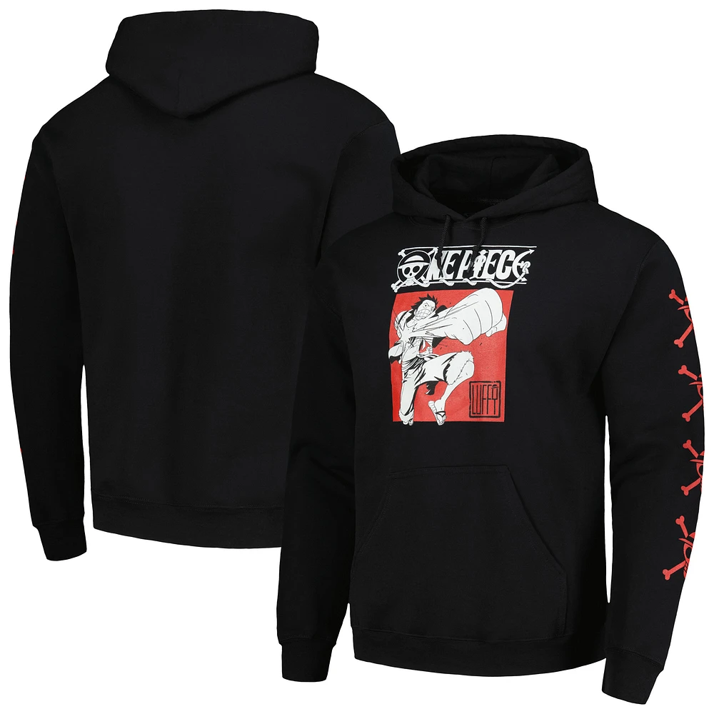 Men's Ripple Junction Black One Piece Graphic Pullover Hoodie