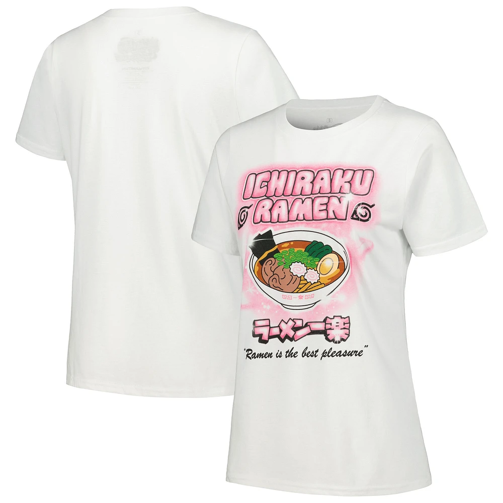 Women's White Naruto Graphic T-Shirt