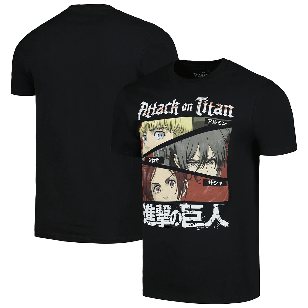 Men's Ripple Junction Black Attack on Titan Graphic T-Shirt