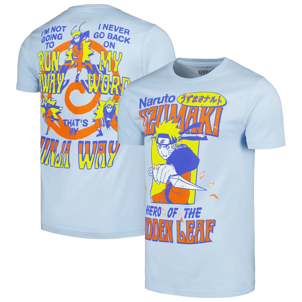 Men's Ripple Junction Light Blue Naruto Graphic T-Shirt