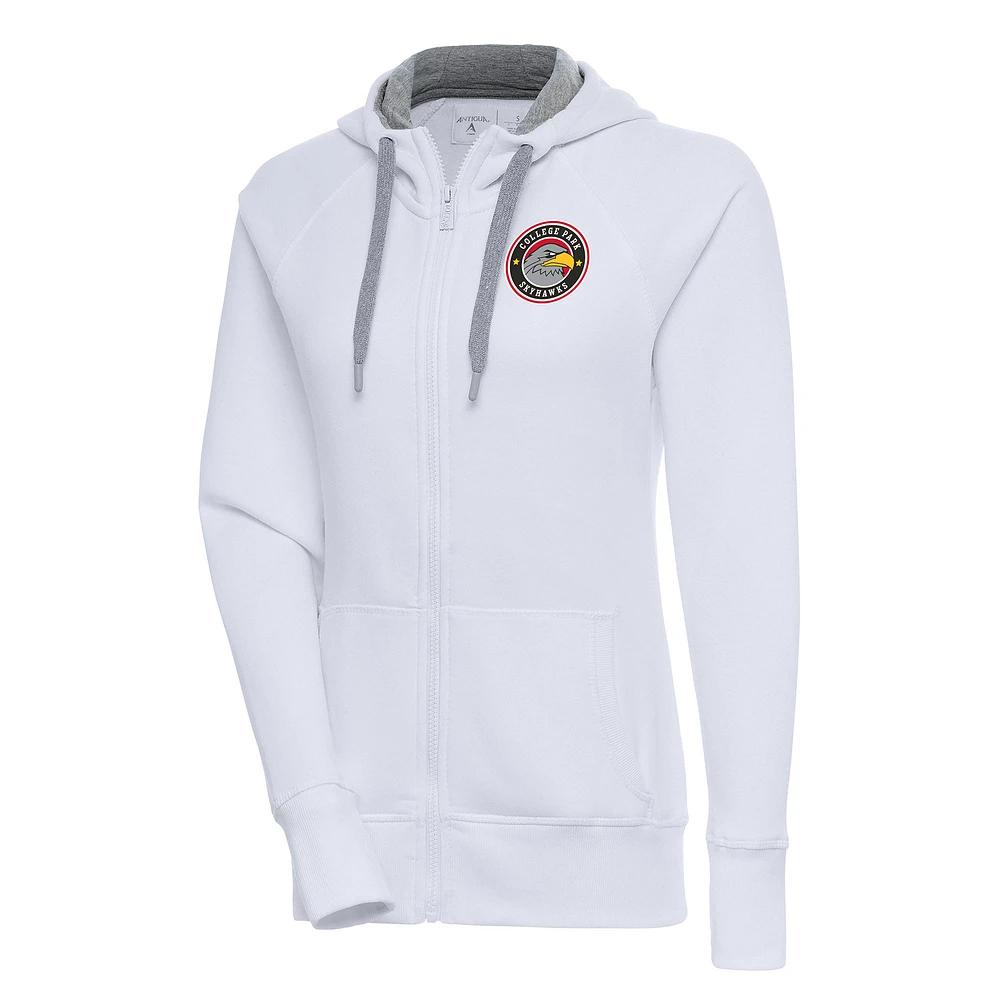 Women's Antigua College Park Skyhawks Victory Full-Zip Hoodie