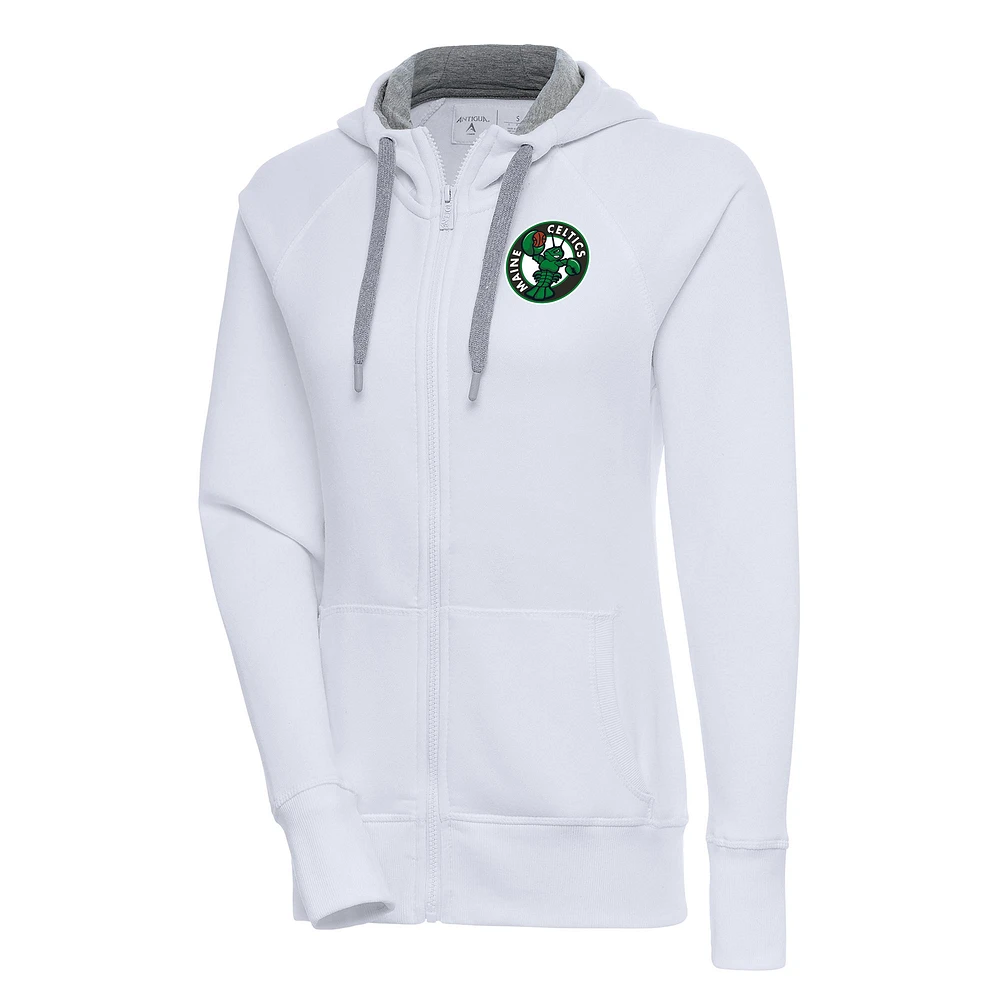 Women's Antigua Maine Celtics Victory Full-Zip Hoodie