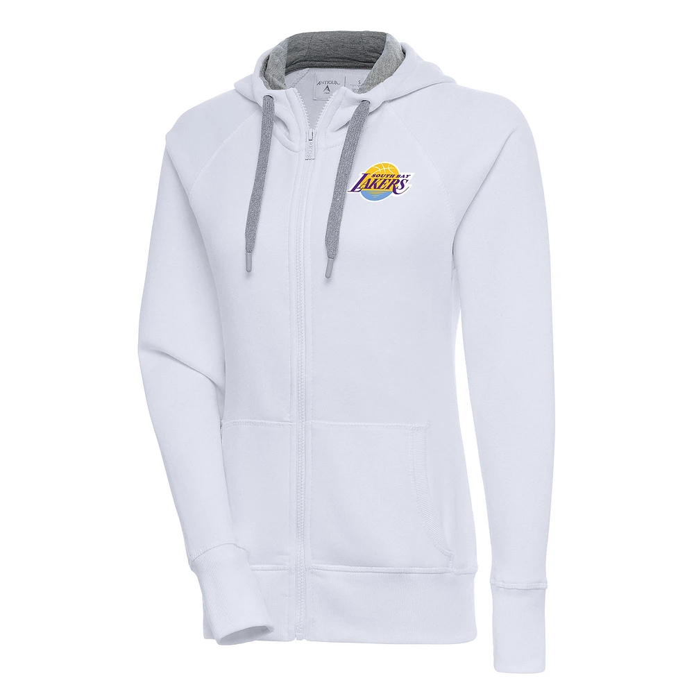 Women's Antigua South Bay Lakers Victory Full-Zip Hoodie