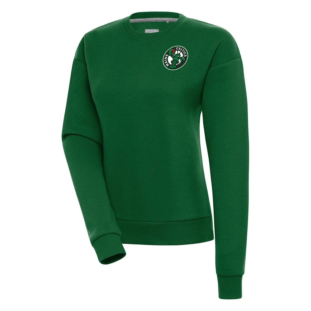 Women's Antigua Kelly Green Maine Celtics Victory Pullover Sweatshirt