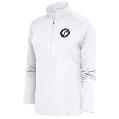 Women's Antigua Austin Spurs Tribute Half-Zip Pullover Top