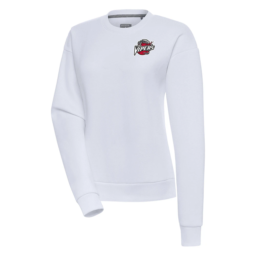 Women's Antigua White Rio Grande Valley Vipers Victory Pullover Sweatshirt