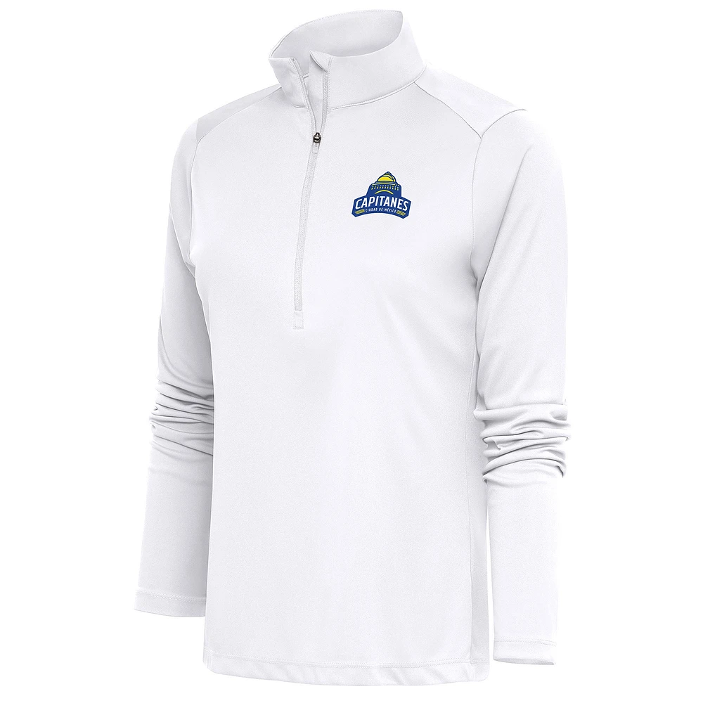 Women's Antigua Capitanes de Ciudad Mexico Tribute Half-Zip Pullover Top