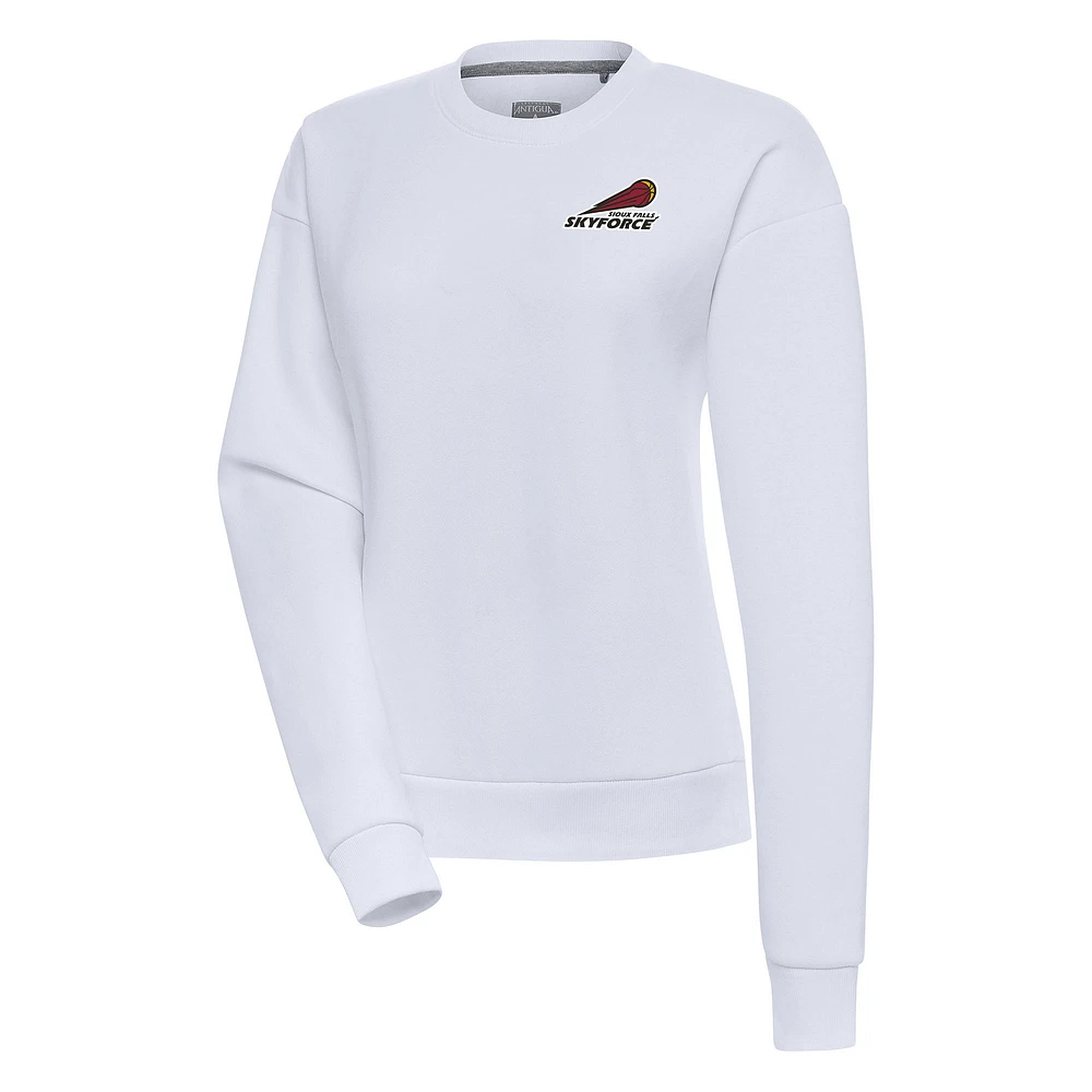 Women's Antigua White Sioux Falls Skyforce Victory Pullover Sweatshirt