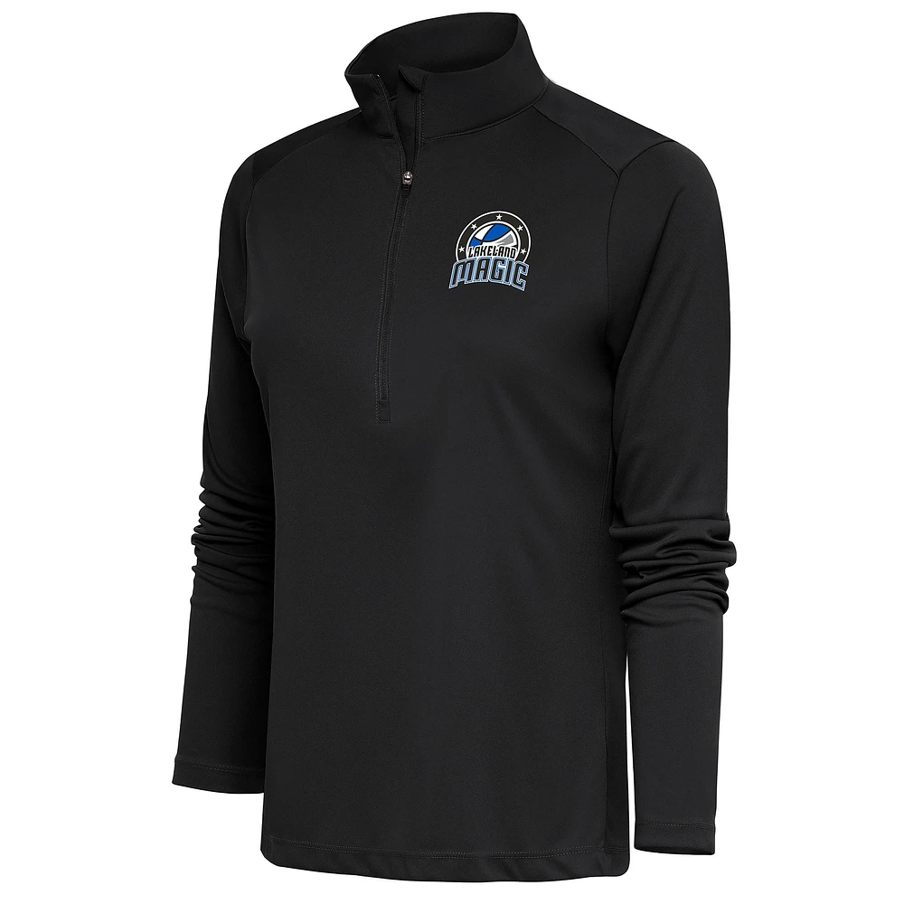 Women's Antigua Charcoal Lakeland Magic Tribute Half-Zip Pullover Top