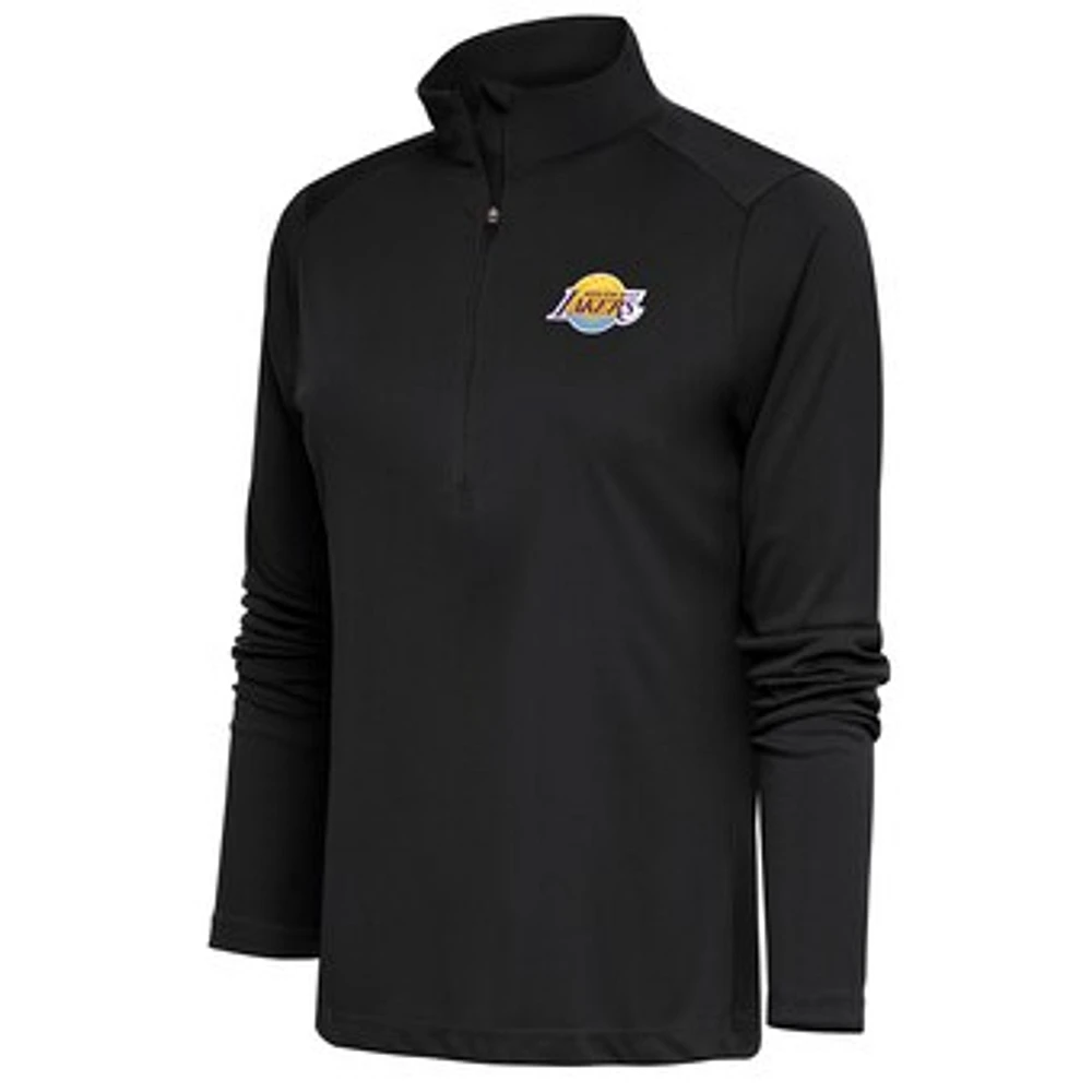 Women's Antigua Charcoal South Bay Lakers Tribute Half-Zip Pullover Top