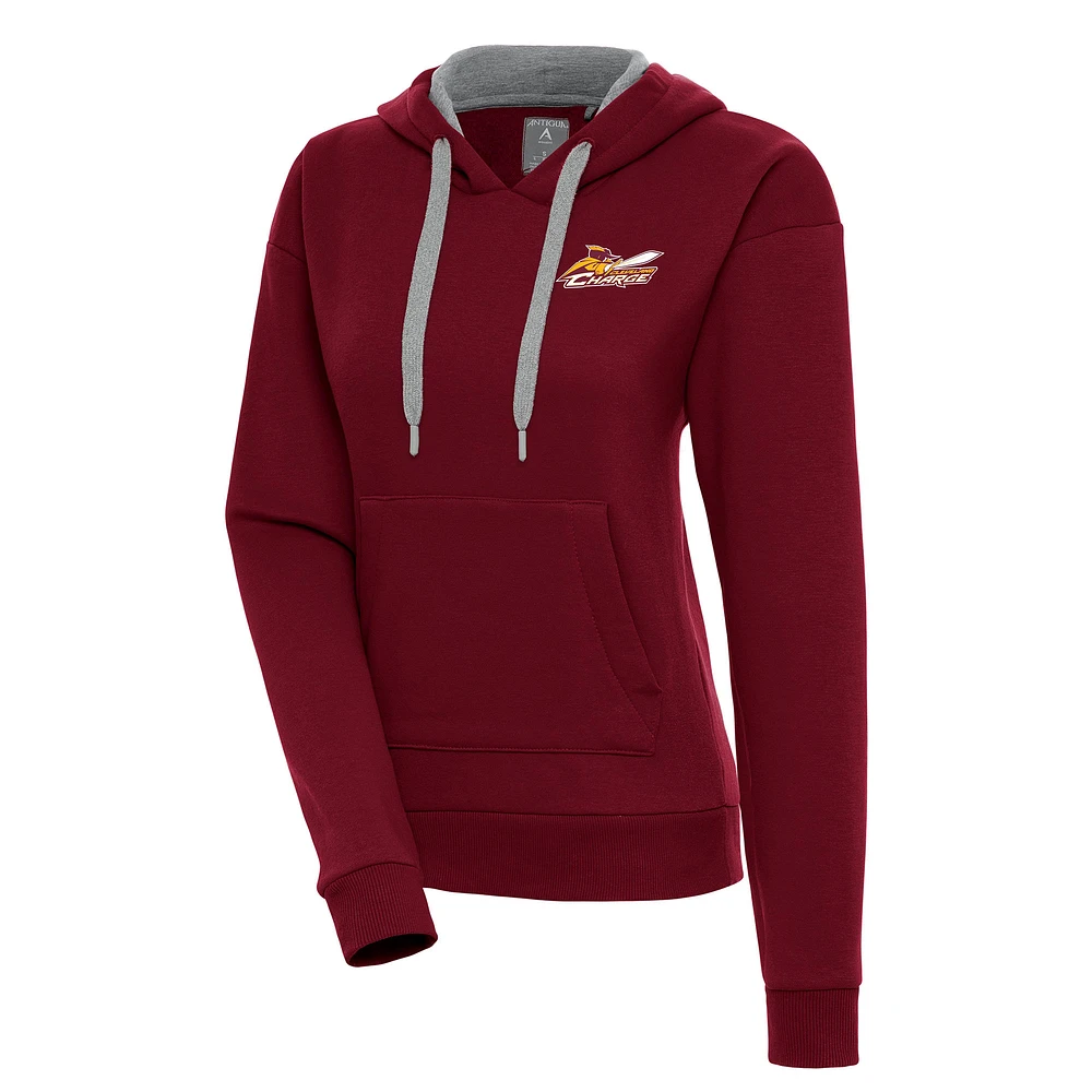 Women's Antigua Wine Cleveland Charge Victory Pullover Hoodie